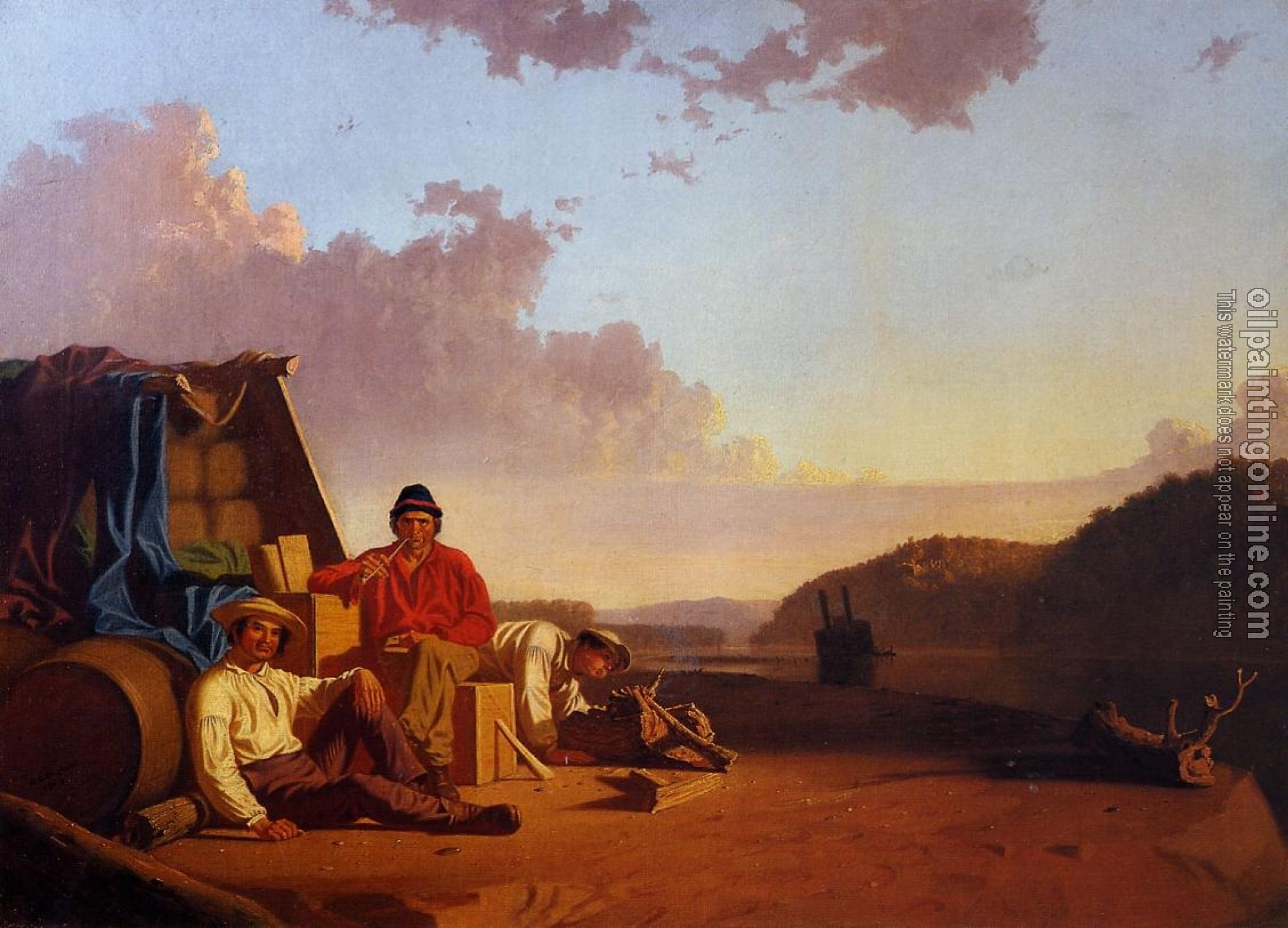 George Caleb Bingham - Watching the Cargo